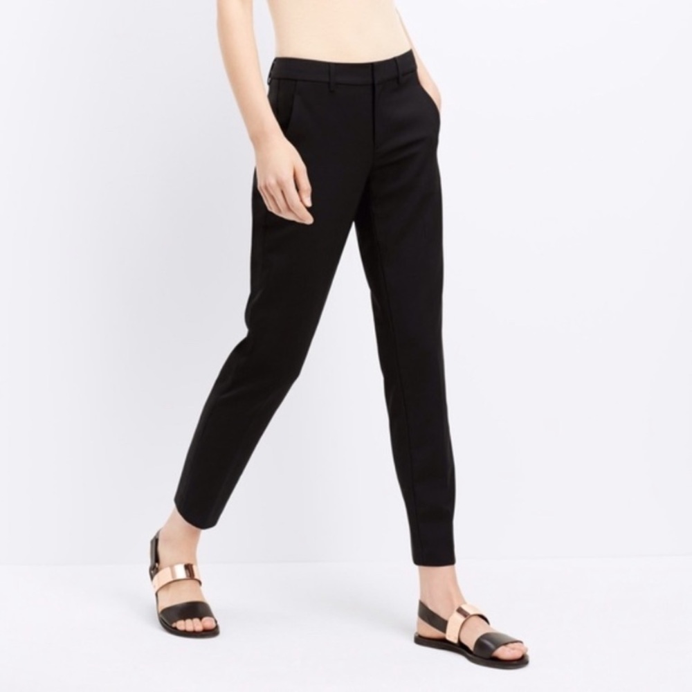 Vince Side Strapping Stretch Wool Trousers Size 2